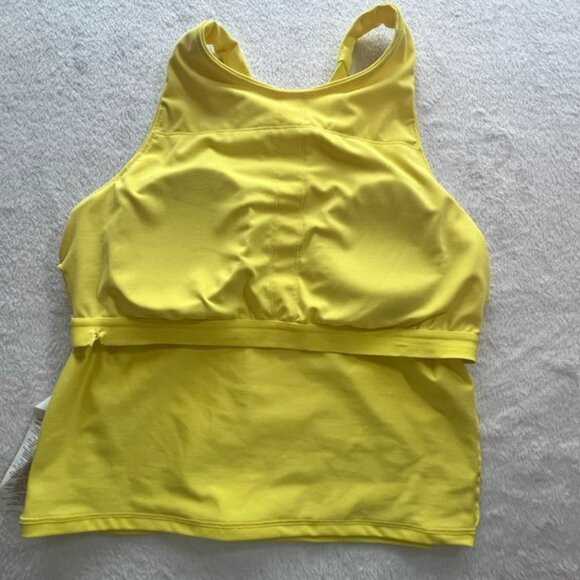 Fabletics Yellow Strappy Tank with Built in Bra- Size M - Picture 6 of 12